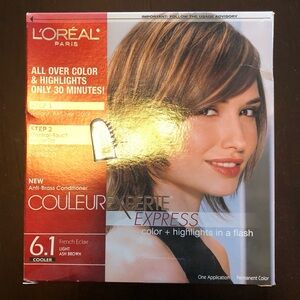 NWT LOREAL Color Experte Express 6.1 Light Ash Brown Highlights Kit